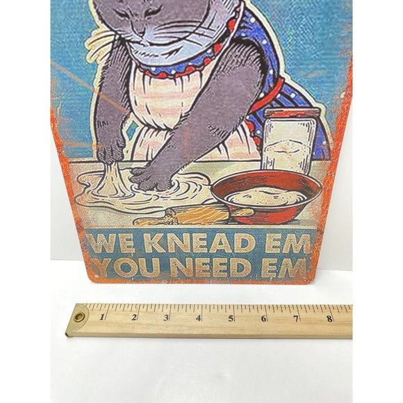 Cute Cat Kitty Biscuits Tin Sign, Shop/Bakery Wall Decoration 12x18 Brand New - Picture 5 of 6